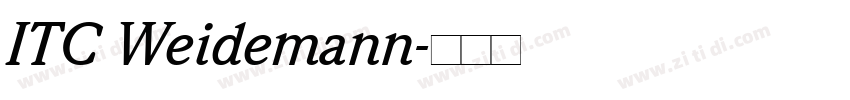 ITC Weidemann字体转换 ITC Weidemann字体转换